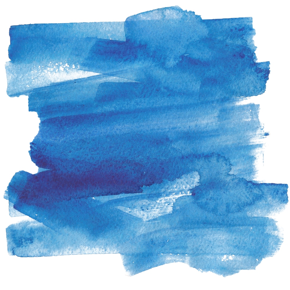 Aquarell - blaue Farbe als Assoziation für Traumatherapie